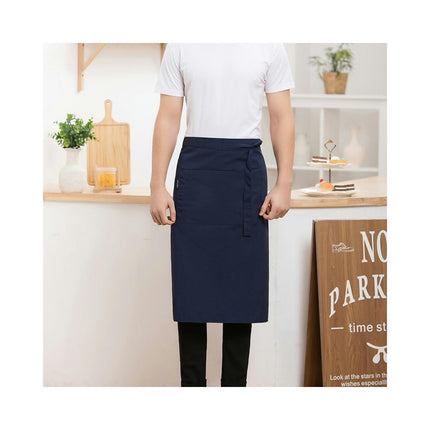 Canvas Apron-Unisex Waiter Half-Length Apron Hotel Restaurant Workwear