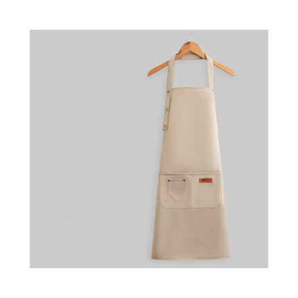 Apron for Men Women with Adjustable Straps and Large Pockets, Canvas Cotton Cooking Kitchen Aprons