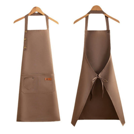 Apron for Men Women with Adjustable Straps and Large Pockets, Canvas Cotton Cooking Kitchen Aprons