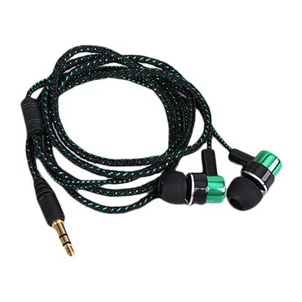 Lightweight Wired Earbud 3.5mm Noise CancellingStereo Sports In-ear Earbud for Running-Green