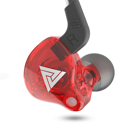 QKZ AK6 Universal Sports In-ear Headset HiFi Sound 3.5mm Earphones for Phones Tablet-Red