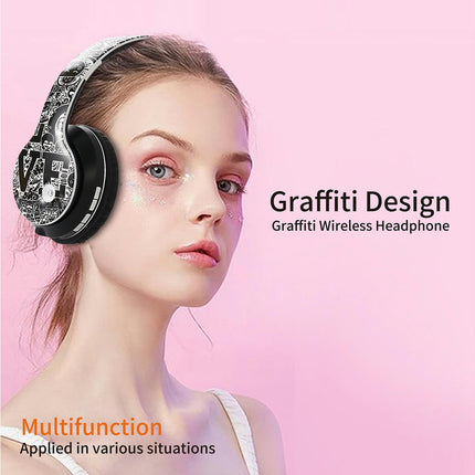 Bluetooth-compatible 5.0 Game Headphone Wireless Portable Headset with Microphone Stereo-Red