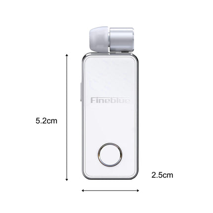 1Pc Fineblue F2 Pro Bluetooth Earphone with Microphone Wireless Headset for Business-White