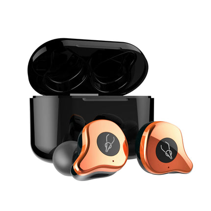 Sabbat E12 Bluetooth-compatible 5.0 Stereo In-Ear Earphone Wireless Headset with Charge Box-Copper