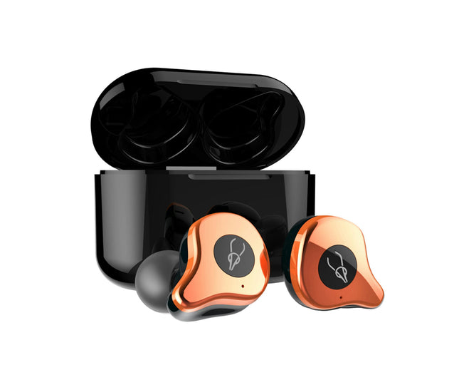 Sabbat E12 Bluetooth-compatible 5.0 Stereo In-Ear Earphone Wireless Headset with Charge Box-Copper