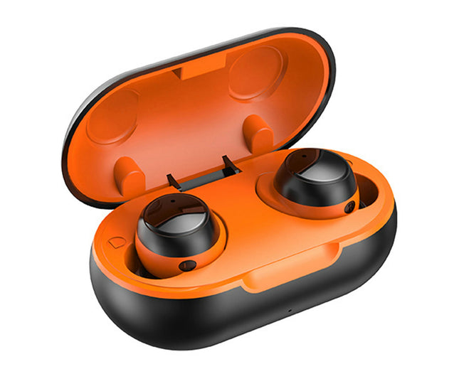 TWS-22 Earphone Mini Wireless In-ear Headphones Bluetooth-compatible 5.0 Headset-Orange