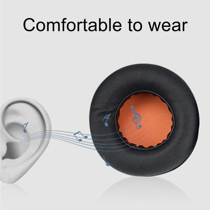 1 Pair Headset Cushion Faux Leather Ear Pads Protective Cover  for Razer Kraken Pro USB 7.1-Orange