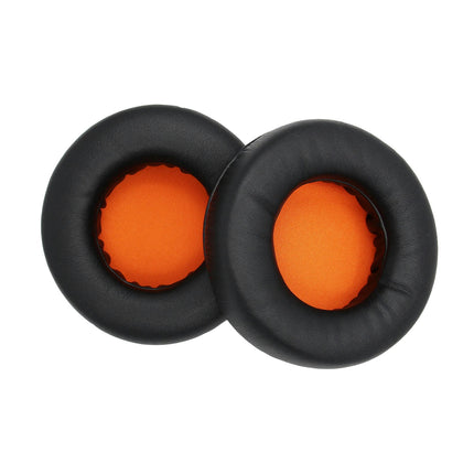 1 Pair Headset Cushion Faux Leather Ear Pads Protective Cover  for Razer Kraken Pro USB 7.1-Orange