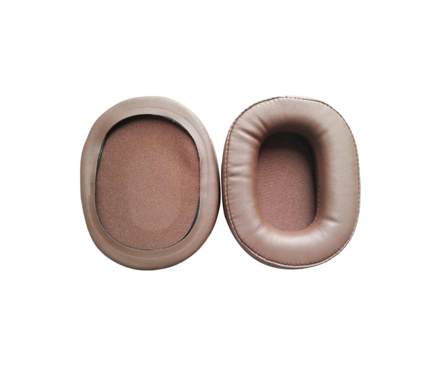 1 Pair Faux Leather Headphone Accessory Soft Velvet Earpad Cushion Replacement-Brown