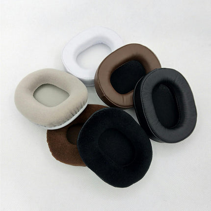 1 Pair Faux Leather Headphone Accessory Soft Velvet Earpad Cushion Replacement-Brown