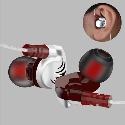 V11 In-ear Mega Bass Wired Earphone 3.5mm Stereo Earbud with Microphone for Outdoor-Silver