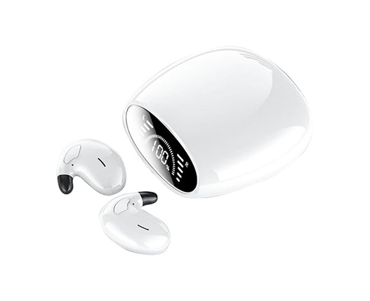 Noise Reduction Wireless Earphone LED Digital Bluetooth-compatible5.2 Earbud for Running-White