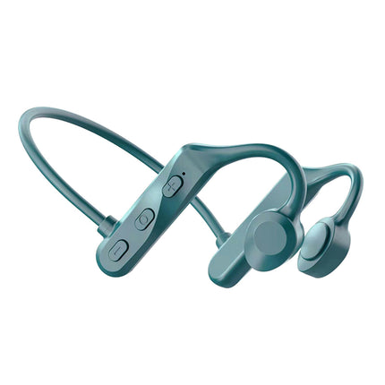 Noise Reduction IPX5 Waterproof Wireless Earphone Bluetooth5.0 Bone Conduction Sports Earbud-Green