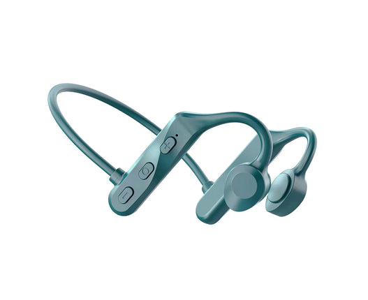 Noise Reduction IPX5 Waterproof Wireless Earphone Bluetooth5.0 Bone Conduction Sports Earbud-Green