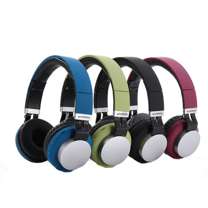 MH8 Radio Stereo Sport Laptop Headset Foldable Bluetooth-compatible 5.0 Wireless Headphone-Blue