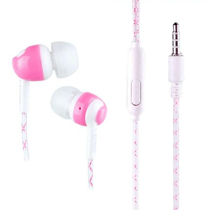 In Ear Luminous Headphone 3.5mm Stereo Super Bass Earphone Headset with Mic-Purple