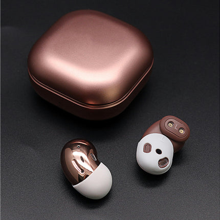 1 Pair Ear Caps Wireless Earphone Protective Case for Samsung Galaxy Buds Live-Rose Red