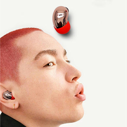 1 Pair Ear Caps Wireless Earphone Protective Case for Samsung Galaxy Buds Live-Rose Red