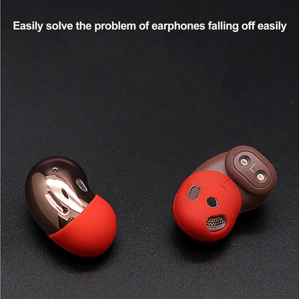 1 Pair Ear Caps Wireless Earphone Protective Case for Samsung Galaxy Buds Live-Rose Red