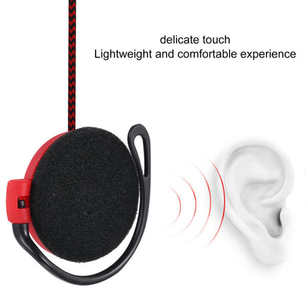 Noise Cancelling Ergonomic Wired Earbud 3.5mm Stereo Sports Ear Hook Earphone for Running-Red