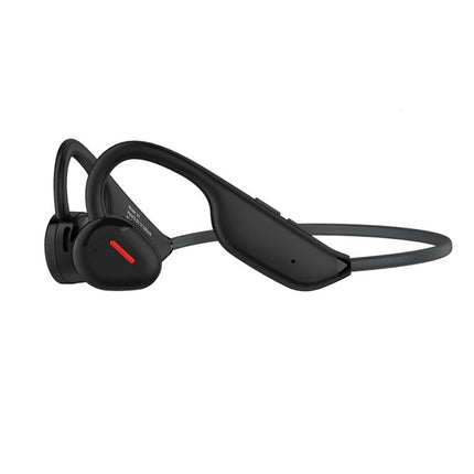 V7 Bone Conduction Earphone IPX6 Waterproof Bluetooth-5.3 HiFi Sports Wireless Earbud-Black