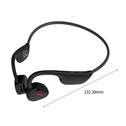 V7 Bone Conduction Earphone IPX6 Waterproof Bluetooth-5.3 HiFi Sports Wireless Earbud-Black