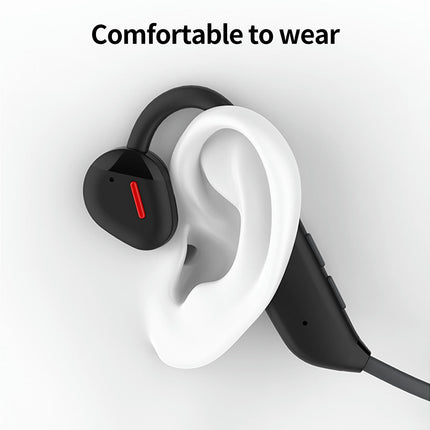 V7 Bone Conduction Earphone IPX6 Waterproof Bluetooth-5.3 HiFi Sports Wireless Earbud-Black