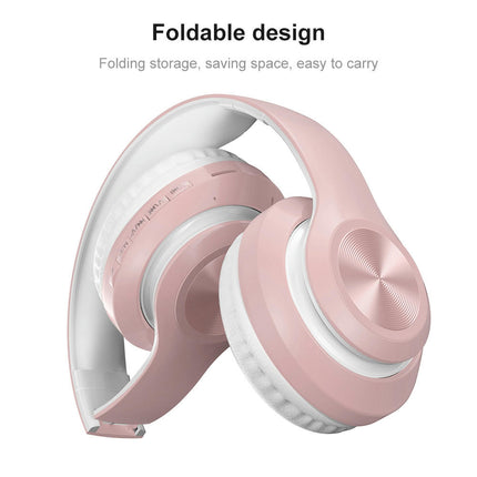 P68 Bluetooth-compatible 5.0 Wireless Headset Foldable Rechargeable HiFi Sound Headphones-Green