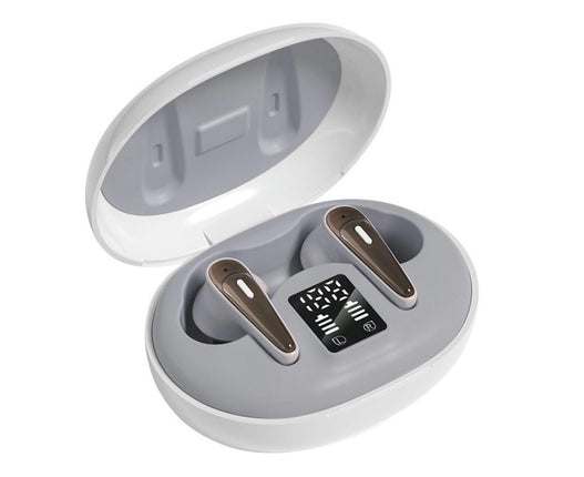 In-ear Sports Waterproof Earbuds A5 Bluetooth-compatible 5.0 Wireless Earphones with Mic-White