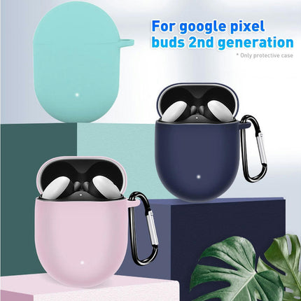 Wireless Bluetooth Earphones Shockproof Protective Case for Google Pixel Buds 2-Mint Green