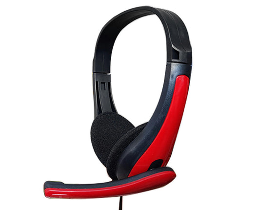 Noise Canceling Lightweight Headphone 3.5mm Wired Stereo Gaming Headset with Mic-Red