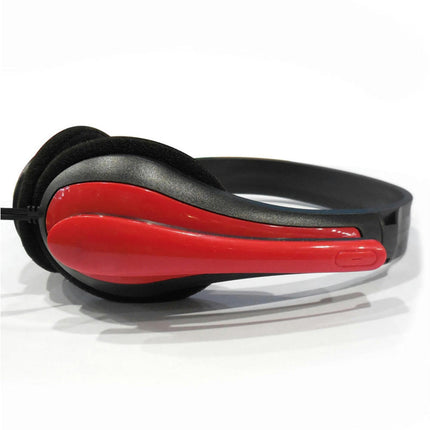 Noise Canceling Lightweight Headphone 3.5mm Wired Stereo Gaming Headset with Mic-Red