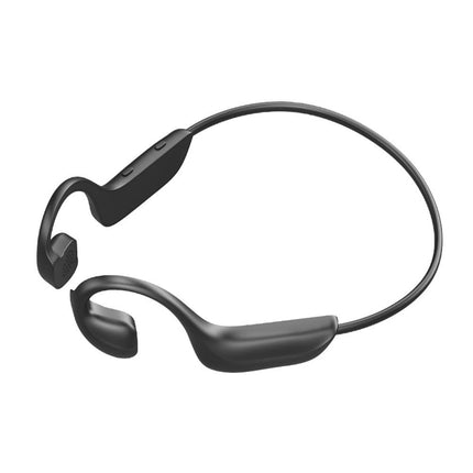 Ear-Hook Waterproof G-100 Bone Conduction Bluetooth-compatible 5.0 Headset with Microphone-Black