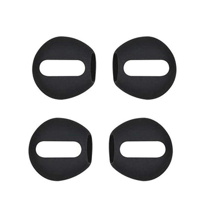 2 Pairs Ear Buds Tip Ultra-slim Silicone Protector Case Cover for Apple AirPods-Black