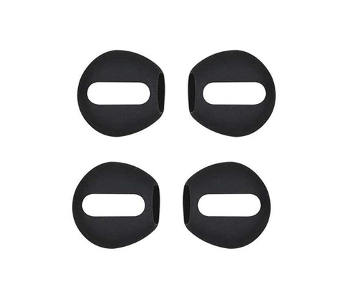 2 Pairs Ear Buds Tip Ultra-slim Silicone Protector Case Cover for Apple AirPods-Black