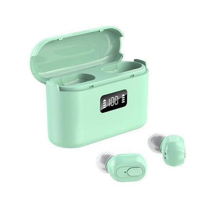 Mini In-ear Earbuds Earphones for Laptops J21 Bluetooth-compatible 5.1 Wireless Headset-Green