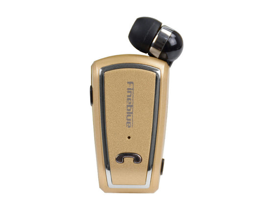 1Pc Fineblue F-V3 In-ear Wireless Earbud Bluetooth 4.0 Retractable Portable Earphone-Golden