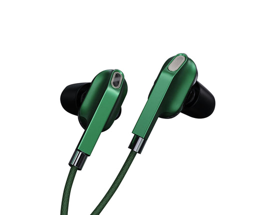 Dual Dynamic Coil 4-Speaker In-Ear Stereo Headphone Earbuds Wired Earphone-Green