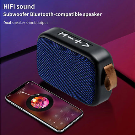 G2 Sound Box Support U Disk TF Card ABS Bluetooth-compatible 4.2 HiFi Travel Speaker for Music-Blue