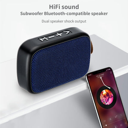 G2 Sound Box Support U Disk TF Card ABS Bluetooth-compatible 4.2 HiFi Travel Speaker for Music-Blue