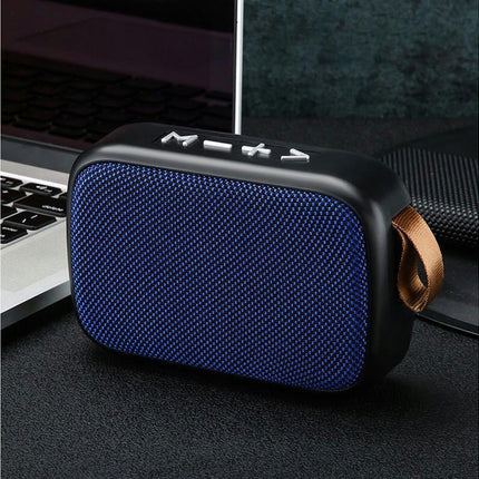 G2 Sound Box Support U Disk TF Card ABS Bluetooth-compatible 4.2 HiFi Travel Speaker for Music-Blue