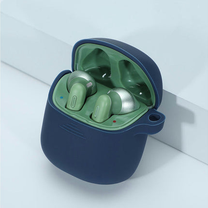 Anti-lost Solid Color Dustproof Earphone Storage Box for JBL TUNE220-Midnight Blue