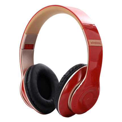 Super Bass Bluetooth Wireless Sport Headphone Stereo Music Auto Pairing Headset-Red