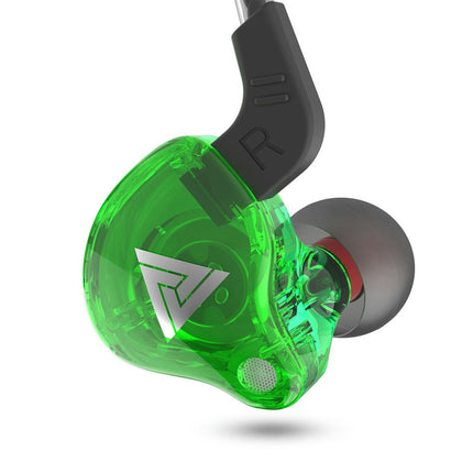 QKZ AK6 In-ear Universal 3.5mm Sports HiFi Sound Earphones for Phones Tablet-Green