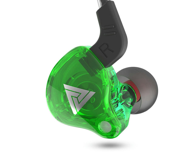 QKZ AK6 In-ear Universal 3.5mm Sports HiFi Sound Earphones for Phones Tablet-Green