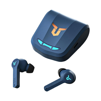 Surround Sound Effect Wireless Earphone RGB Breathing Light Bluetooth 5.1 Sports In-ear Earbud-Blue