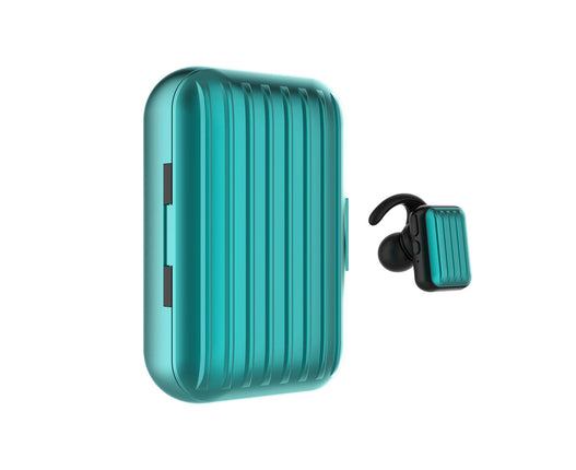 ZW-T5 Suitcase Shape Wireless Earphone In-ear Bluetooth-compatible 5.0 Rechargeable Earbuds-Green