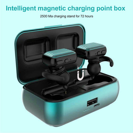 ZW-T5 Suitcase Shape Wireless Earphone In-ear Bluetooth-compatible 5.0 Rechargeable Earbuds-Green