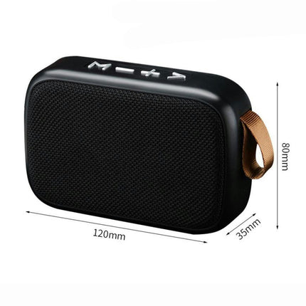 Subwoofer G2 Sound Box Support U Disk TF Card ABS Bluetooth-compatible4.2 HiFi Speaker-Black