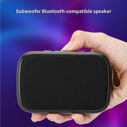 Subwoofer G2 Sound Box Support U Disk TF Card ABS Bluetooth-compatible4.2 HiFi Speaker-Black